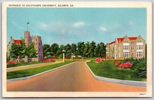 Entrance Oglethorpe University Atlanta Georgia VINTAGE Postcard picture
