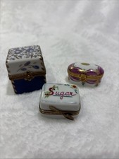 Lot Of 3 Hand painted Limoges Hinged Boxes. Peint Mein France. Farlin’s, Artoria picture