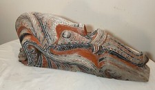 HUGE antique carved wood House facade Singa Indonesia North Sumatra Batak tribe picture