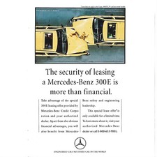 Mercedes Benz 300 E Advertisement Leasing 1990s  Vintage Print Ad picture