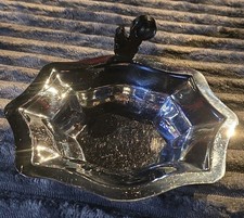 Vintage 1930s Forman Bros Art Deco Chrome Nut Dish Black Bakelite Squirrel  picture