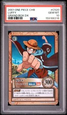 2001 ONE PIECE CARDDASS HYPER BATTLE GRAND BOX DX #C520 LUFFY PSA 10 picture
