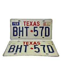 1994 Texas Red White Blue License Plate Pair Antique Vintage BHT-57D picture