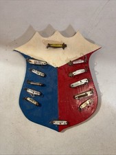 Mid 20th Century Display Of 12 Vintage State Collectable Folding Pen Knives picture