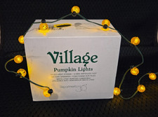 VINTAGE Department 56 Pumpkin Light Strand - 12 Mini LED Lights #52700 - NEW picture