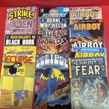 Vintage Eclipse Comics Lot of 14 Airboy Alien Worlds Strike #1 Horror 1980s •19 picture