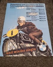 BMW Motorrad Vintage Poster Rare Feldberg Remen 1953 500cc A2 size quality repro picture