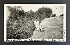 Vint July 4th 1930 RPPC Black Woman Elysian Park Los Angeles CA July 4 Photo picture