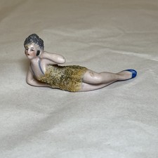 ANTIQUE ART DECO GERMAN BISQUE BATHING BEAUTY NUDE FIGURINE Vtg 5684 Textured picture