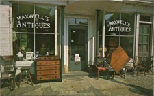 Hallowell Maine Maxwell’s Antiques 1960s postcard picture