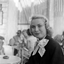 Hollywood actress Grace Kelly seen here during interview Cann- 1955 Old Photo 6 picture