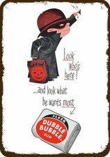 1955 FLEER Dubble Bubble Gum Halloween Vintag-Look DECORATIVE REPLICA METAL SIGN picture