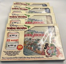 Lot of 4 Vintage Disney Holiday Favorites Sing-Along Family Fun Pack NEW picture