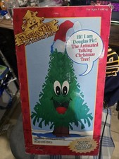 1996 Gemmy Douglas Fir Tree Animated Talking Singing Christmas Tree NEW READ picture