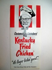 1960s Carryout Menu from Kentucky Fried Chicken of Germany  Colonel Sanders  KFC picture