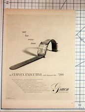 Vintage Gruen Curvex Executive Watch Ad Magazine Print Art Ephemera picture