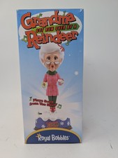 Royal Bobbles Grandma Got Run Over Reindeer Bobblehead With Sound Box Christmas picture