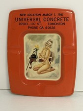 Vintage 1961 Universal Concrete Edmonton Pinup Ashtray Ray Neidel Mid Century picture