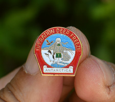 Operation Deep Freeze  Antarctica Gold Lapel Pin picture