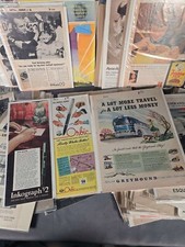 Advertisements From The 1920s - 1960s Approx Qty 80 picture