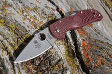 New Spyderco Native 5 /S90V Forum 2015 /FRN Burgundy /C41PM Rare & Discontinued  picture