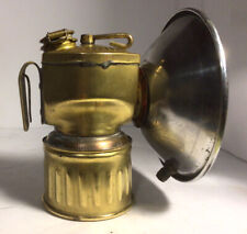 vintage Just-Rite brass carbide miners lamp cleaned picture