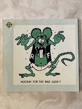 ORIGINAL 1965 Ed Big Daddy Roth Rat Fink Hooray Bad Guy Sticker Decal picture