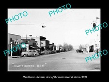 Hawthorne Nevada The Main Street & Stores c1940 1 Old Large Historic Photo picture