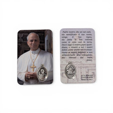 Santino Papa Leone Xiv Robert Francis Prevost Holy Card With Medal picture