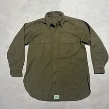 Pre WW2 US Wool Shirt Pattern 1933 OD Enlisted Men’s SZ 17 x 32 Vintage Military picture