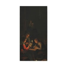 Gerrit Dou - Drieluik met allegorie op het kunstonderwijs - Canvas Wall Art picture