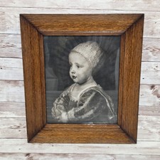 Antique Quarter Sawn Oak Wood Picture Frame 13.5 x 11.5 Arts & Crafts Mission picture
