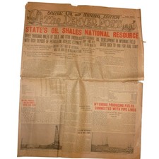 Vintage 1917 The Denver Post Wyoming Oil Boom Edition Laramie Lander WWI Rare picture