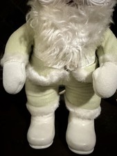 Very Rare Vintage Lime Green Rushton Santa Rubber Face Doll Mint Green picture