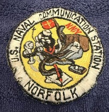 Vintage Naval Air Station Norfolk Embroidered Patch US Navy Walt Disney Design picture