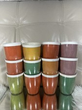 VTG MCM Mid Century Modern  Cups Set Of 12 Insulated Raffia 1960’s FreeShip picture