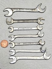 Vintage Duro-Chrome/Indestro Tappet Thin Profile Offset Open End Wrench Set USA picture