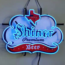 Shiner Premium Neon Sign Real Glass Beer Bar Pub Wall Decor Artwork Gift 19x15 picture
