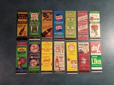 Vintage Soda Advertising Matchcover Lot (14) 1940s-1980s Some Defunct Brands picture