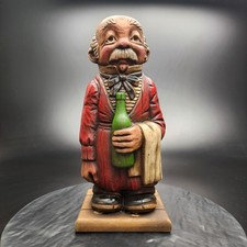 ✨1960s Vintage Alfco NY Resin Drunken Waiter Figure - Unique Collectible Art picture