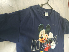 Gildan Ultra Cotton Disney Mickey Mouse Navy Blue T-Shirt XL Unisex Adult picture