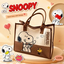 2025 New Starbucks Snoopy Tote Bag Shoulder Bag BROWN/WHITE Color-Free Shipping picture