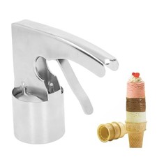 2Pcs Thrifty Ice Cream Scoop, Cylinder Stainless Steel Big Old Fashion Style picture