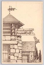 Vintage Scandinavian Peasant Craft Postcard Ephraim Door County WI picture