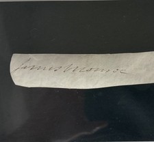 James Monroe Autograph/Signature, Beckett Authenticated, Great Example-Full Name picture