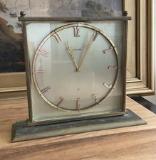 LECOULTRE Swiss 8-Day 15 Jewel DESK CLOCK MCM Vintage As-Is picture