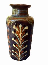 Rare Anton Lang Oberammergau Germany Studio Pottery Vase Signed Green Glaze picture