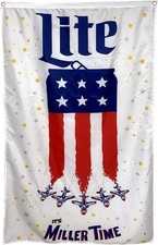 Miller Lite Flag Its Time Milwaukee Brewing American Banner 3x5 ft Bar Man Cave picture