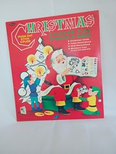 Vintage 1958 Whitman Christmas Santa Sticker Fun NOS Unused  picture