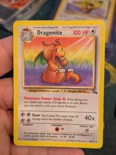 Pokemon Dragonite 19/62 Fossil Non Holo Rare - MP picture